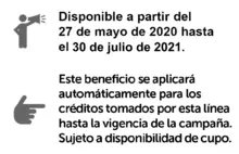 Disponible a partir del 27 de mayo hasta el 31 de julio de 2021