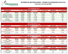 Informe de rentabilidades FIC 5 de JULIO 2023