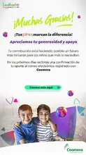 Página agradecimiento Campaña donaciones